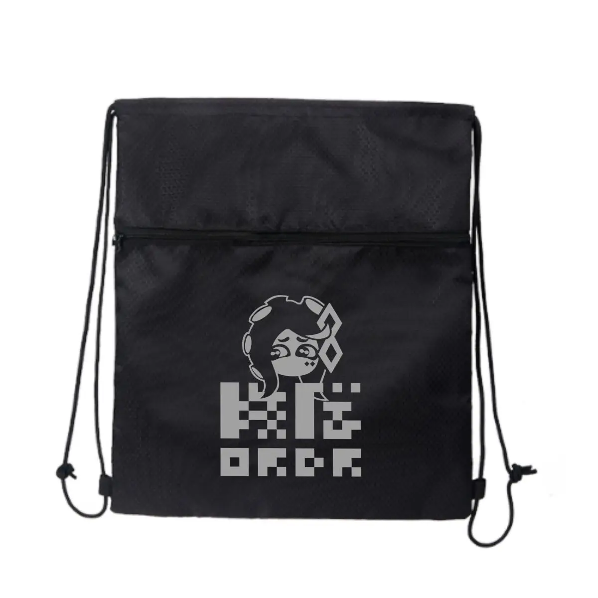 

Пиксельный персонаж с японским текстом, спортивный рюкзак на шнурке, спортивная баскетбольная сумка для фитнеса