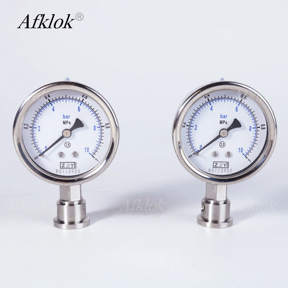 Stainless Steel Sanitary Grade Diaphragm Digital Pressure Gauge with Tri-Clamp for Gas Efficient Pressure Management