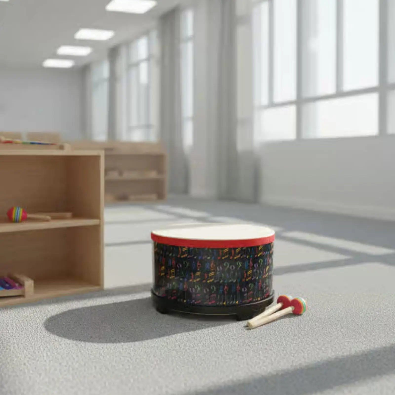 リズムドラム-10インチ-ハンドドラム-ドラムヘッド-レザーヘッド-楽器-子供、未就学児、教室、ステージパフォーマンス用
