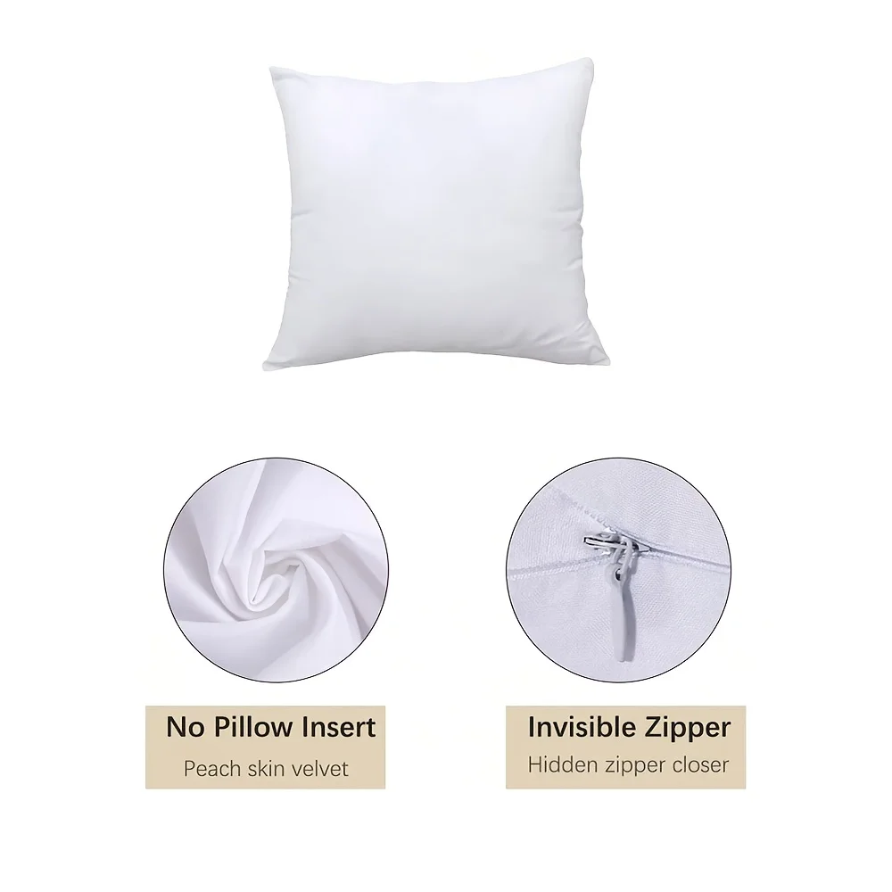 4pcs Set Sage Green and Golden Christmas Pillowcases, Featuring Flying Reindeer, Santa Claus Sleigh, Five Long Stockings