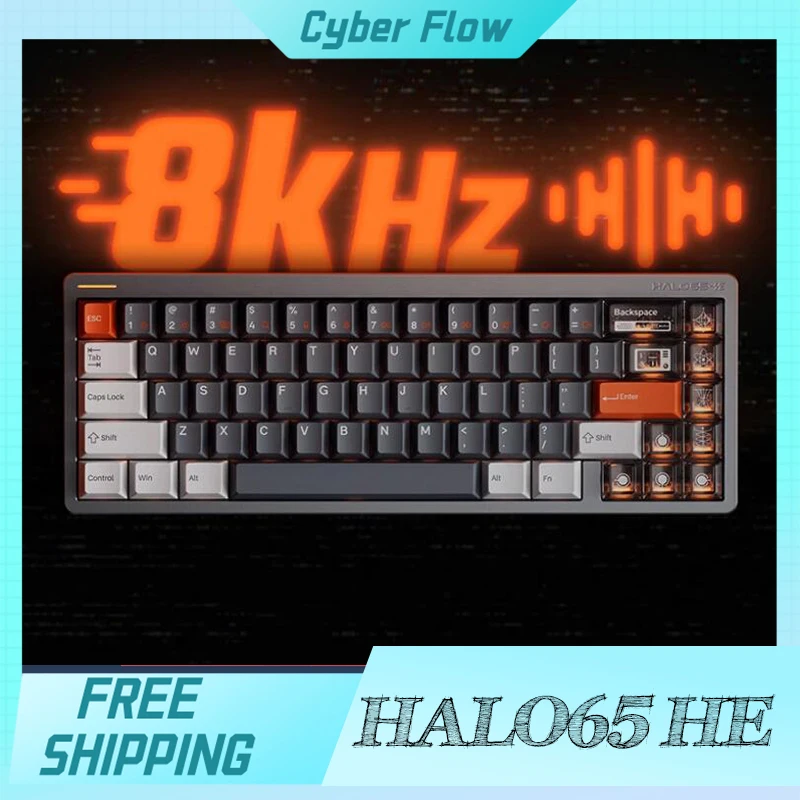 

Nuphy Halo65 He Keyboard Magnetic Switch Rgb Aluminium Gaming Keyboard Wired Custom 67 Keys Valorant Pc Gamer Accessories Gifts