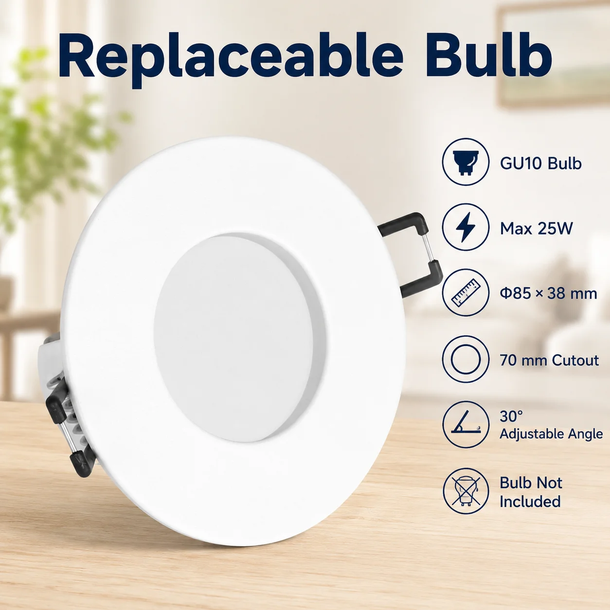GU10 Downlight Recessed Ultra-thin Ceiling Light Iron Waterproof Spotlight for Living Room Home Spot Light Downlight Decor