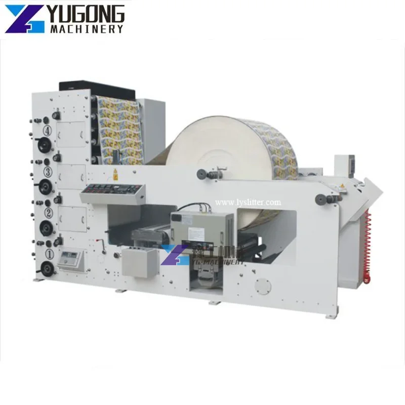 4 5 6 Color High Quality Coffee Paper Cup Fan Paper Cup Flexo Printing Machine and Die Cutting Machine