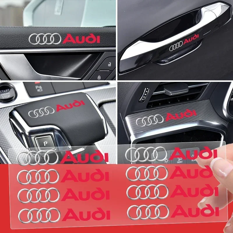 

Car Door Handle Sticker Rearview Mirror Protective Decal Stickers For Audi A3 8L 8V 8P A4 B5 B6 B7 B8 A5 A6 C5 C6 C7 A7 A8 D2 D3