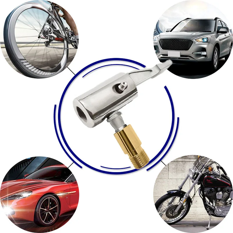 Car Air Pump Adapter Fast Conversion Head Clip Type Gas Nozzle Adapter Thread Connector Car Air Pump Adapter Pump Accessories