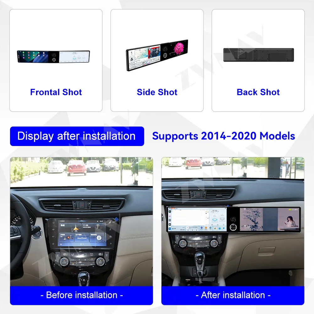 For Nissan X Trail/Qashqai 2014-2020 Android 13 12.3
