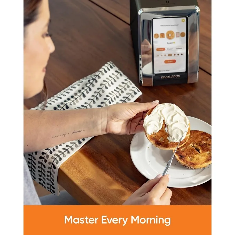 Tostapane touchscreen ad alta velocità Revolution R180 Connect B, tostapane intelligente a 2 fette con tecnologia InstaGLO brevettata