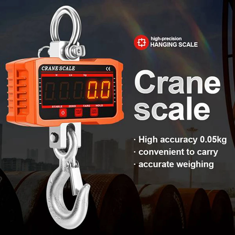 Digital Crane Scale 1500KG Industrial Hanging Scale,Portable Scale Industrial Heavy Duty Crane Scale