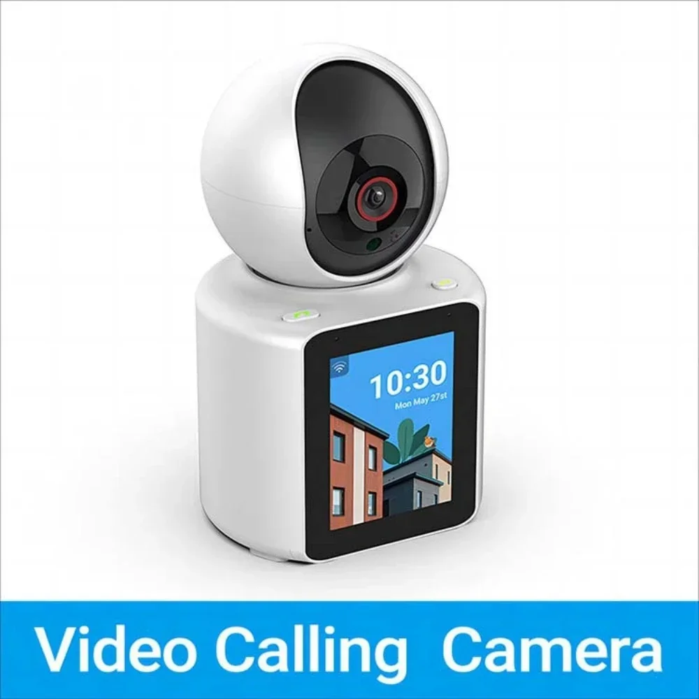 Wifi security camera with 1080P mobile video screen, intelligent CCTV camera, bidirectional 2.8-inch IPS screen with 360