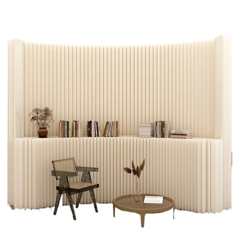 Paper booth wall storage screen office folding partition board exhibition live stream background wall simple self-adhesive