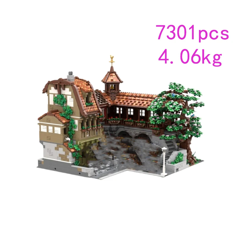 

Spot MOC-164454 227299 Street View Castle Small Particle Assembly Building Blocks Puzzle Toy Model Gift Set Ornament