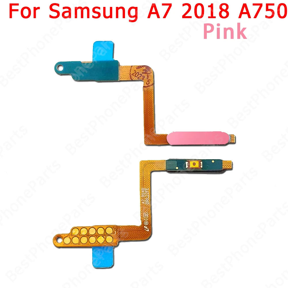 Fingerprint Sensor For Samsung Galaxy A7 2016 2017 2018 A710 A720 A750 Finger Print Scanner Flex Cable Spare Parts Replacement