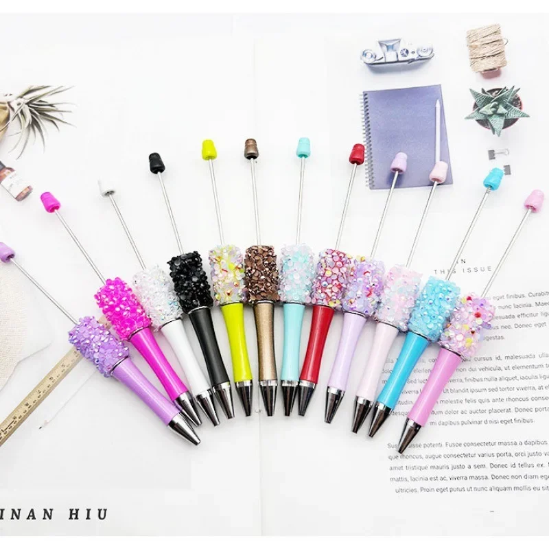 

50PCS Flower petal glitter handmade gift pen DIY multi-color chip ballpoint pen spot wholesale