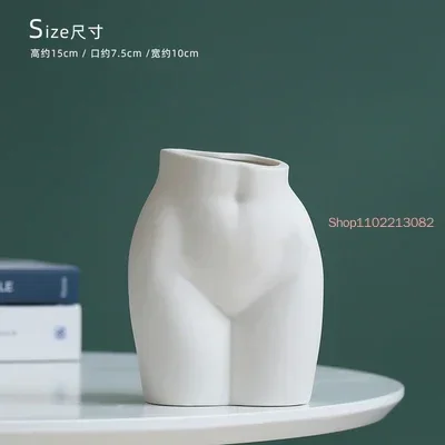 Nude Figures Buttocks Vase Flower Pots Decorative Porcelain Flower Arrangement Living Room Decoration Human Body Bust Vases