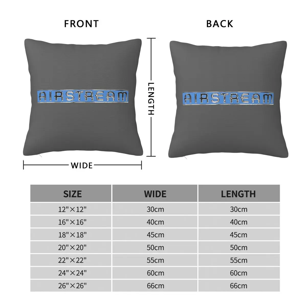 Airstream Travel Trailer Pillowcase Polyester Linen Velvet Printed Zip Decorative Home Cushion Cover 45x45