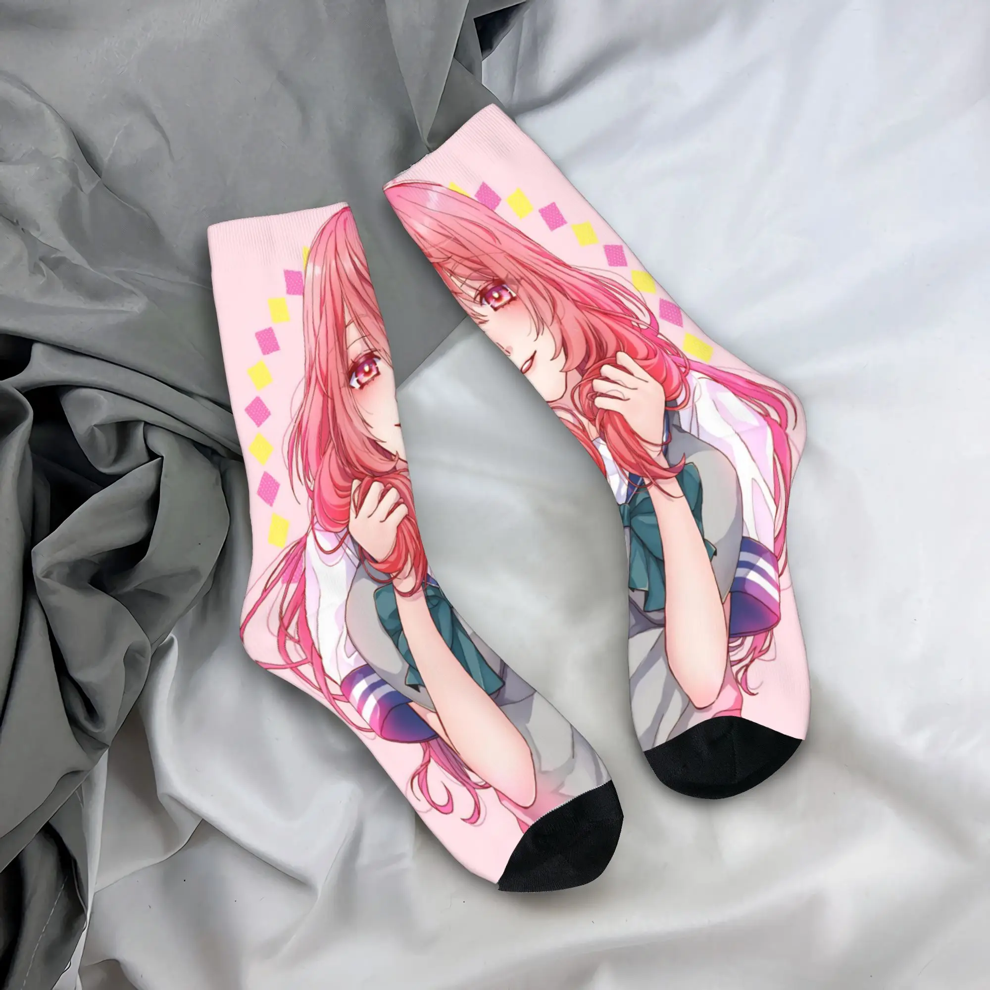 

Мужские носки унисекс, популярные аниме Shinju and Sajuna Inui, антибактериальные носки высокого качества, осенние повседневные спортивные носки