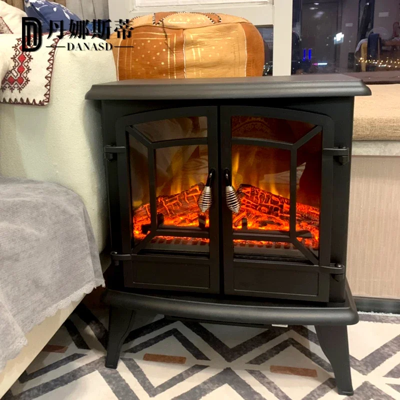 سخان كهربائي لهب ثلاثي الأبعاد 220 فولت، ديكور أوروبي، مروحة دافئة موفرة للطاقة للاستخدام المنزلي CCA #1