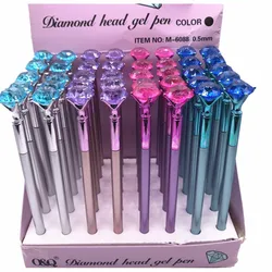 Bolígrafo de Gel con cabeza de diamante de Color para estudiantes coreanos, papelería creativa, bolígrafo de plástico, recarga azul, papelería de regalo para niños, 1 unidad, nuevo