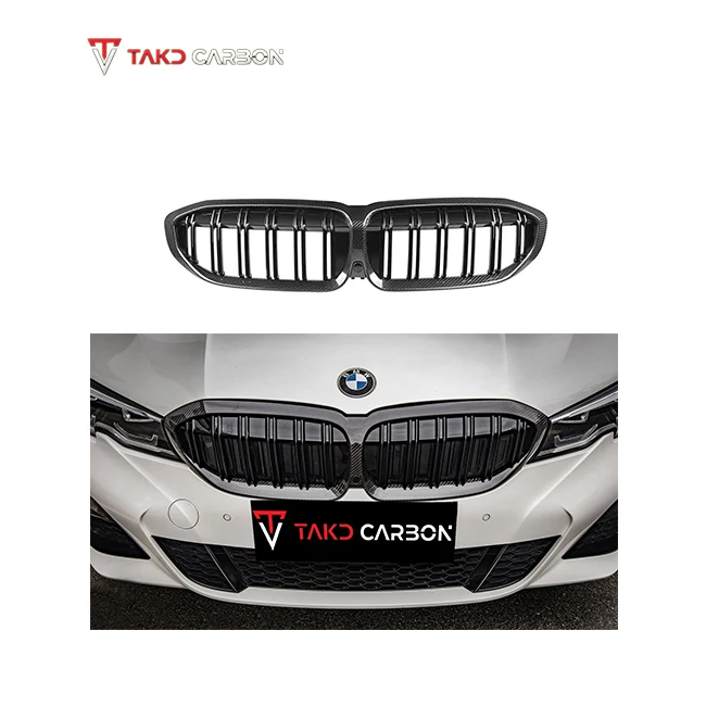 

Light Weight and High Strength Dry Carbon Fiber Front Radiator Grille for bmws 3 Series G20 2019-2022