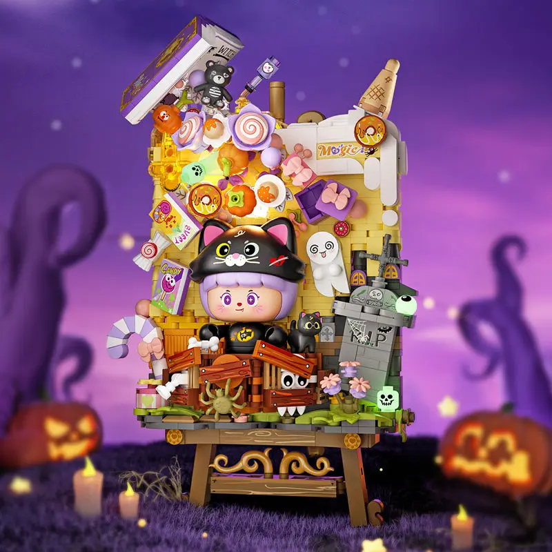 

Loz Halloween Building Blocks 3D Paintings Ornaments Assembled Toys Pumpkins Puzzle Toys Children's Gifts for Girls