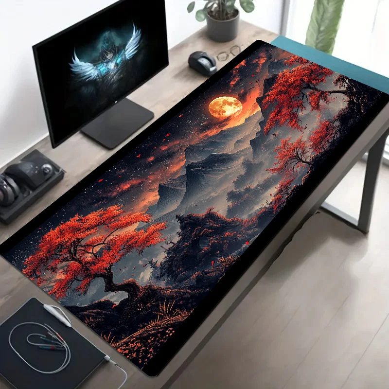 Mangrove Moon Scenery mouse pad pc keyboard pad Large size non-slip rubber office games universal table mat durable washable
