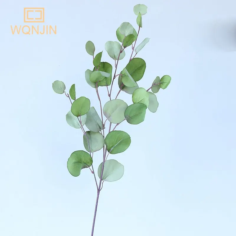 1pc, Hotel hochzeits dekoration Herbst baum blätter künstliche Blumen simulation Eukalyptus apfel blätter – Detail 11