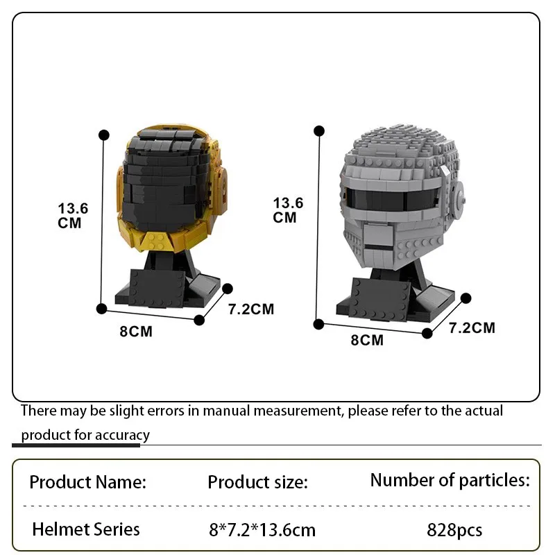 Moc espaço guerreiro capacete som eletrônico dupla equipe pequena partícula montagem blocos de construção puzzle brinquedo