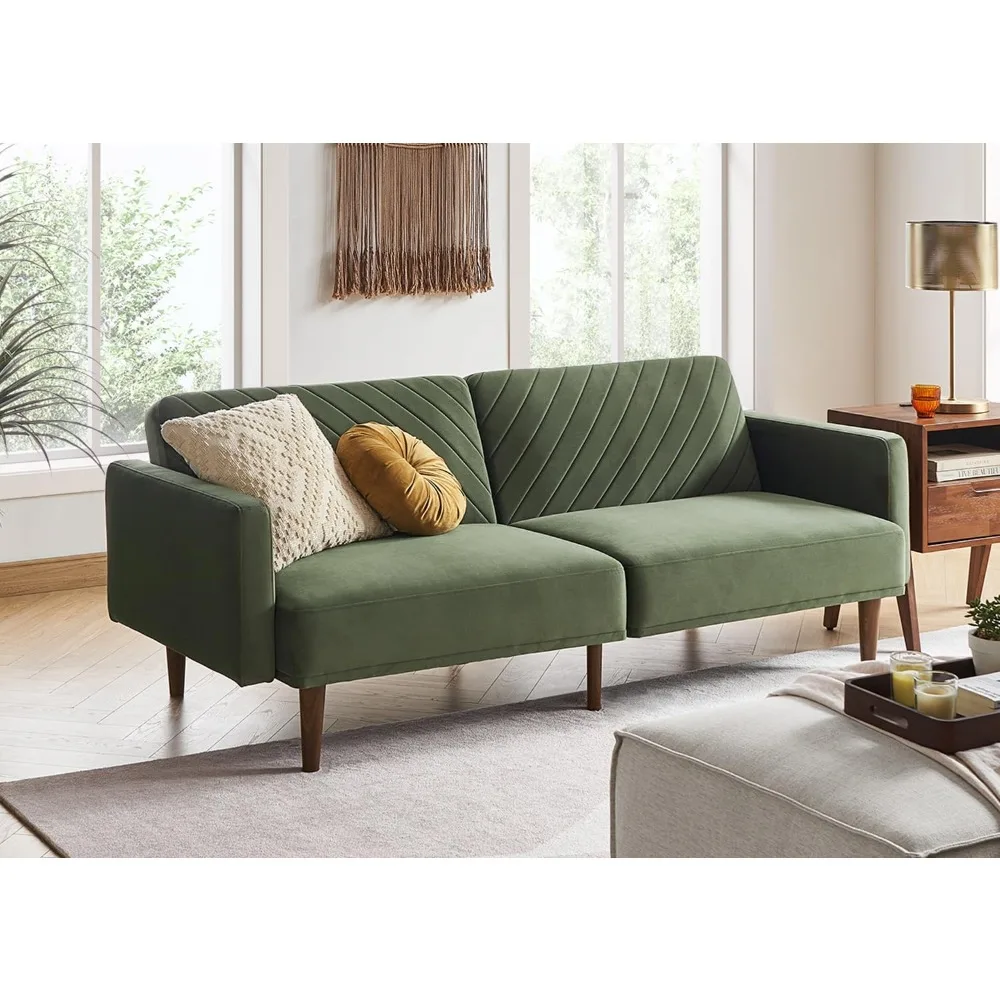 Futon Sofa Bed, Small Couch, Sleeper, Loveseat, Mid Century Modern Futon Couch, Sofa Cama, Couches for Living Room