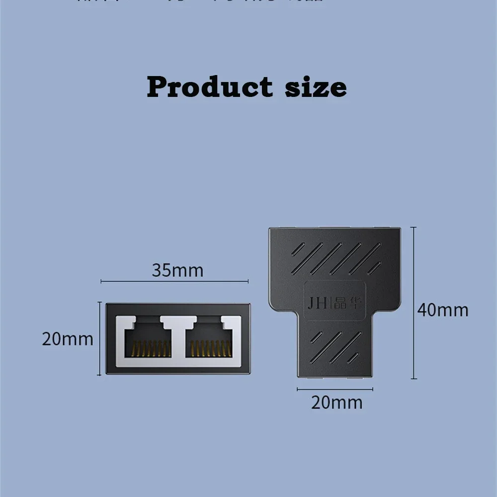 Divisor RJ45 1 a 2, adaptador Ethernet, extensor de Cable de red de Internet, acoplador de conector RJ45 para PC, TV Box, enrutador
