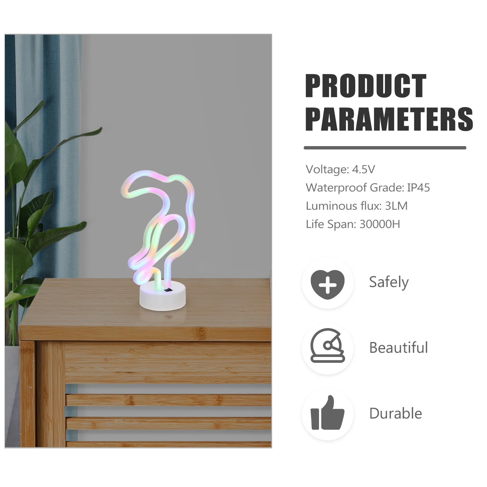 

Plastic Parrot Light Beautiful Warm Night Lamp Bedroom Decor LED Sign Table Shelf Animal Stage Neon Sign For Bedroom Lighting