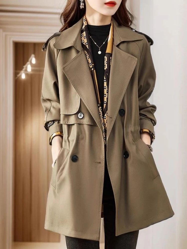 

Повседневное свободное женское пальто-ветровка Briti Sle, высокое качество, весна-осень Faion Ele, корейская версия, полиэфирное волокно