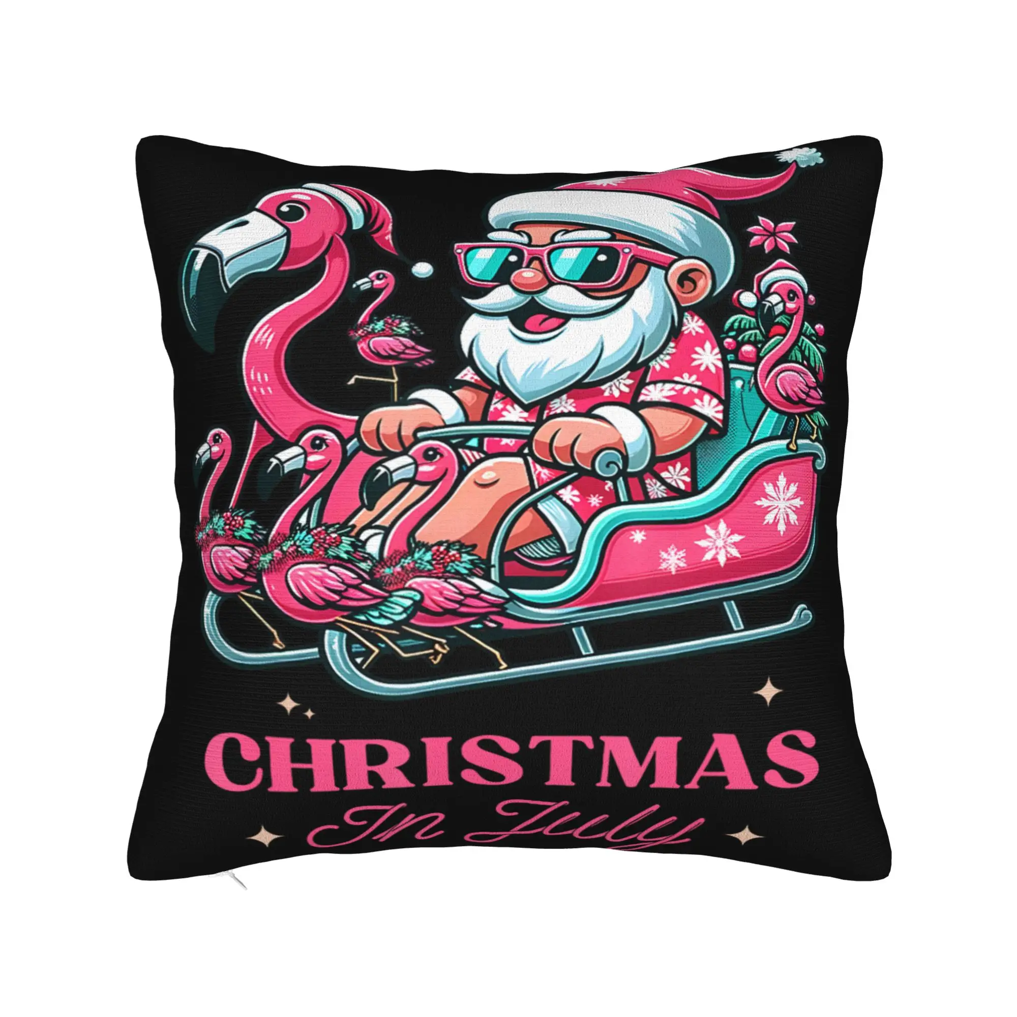 Decorative Pillowcase Christmas In July Vacation Merchandise Home  Pillow Case Cover Square Multiple Sizes