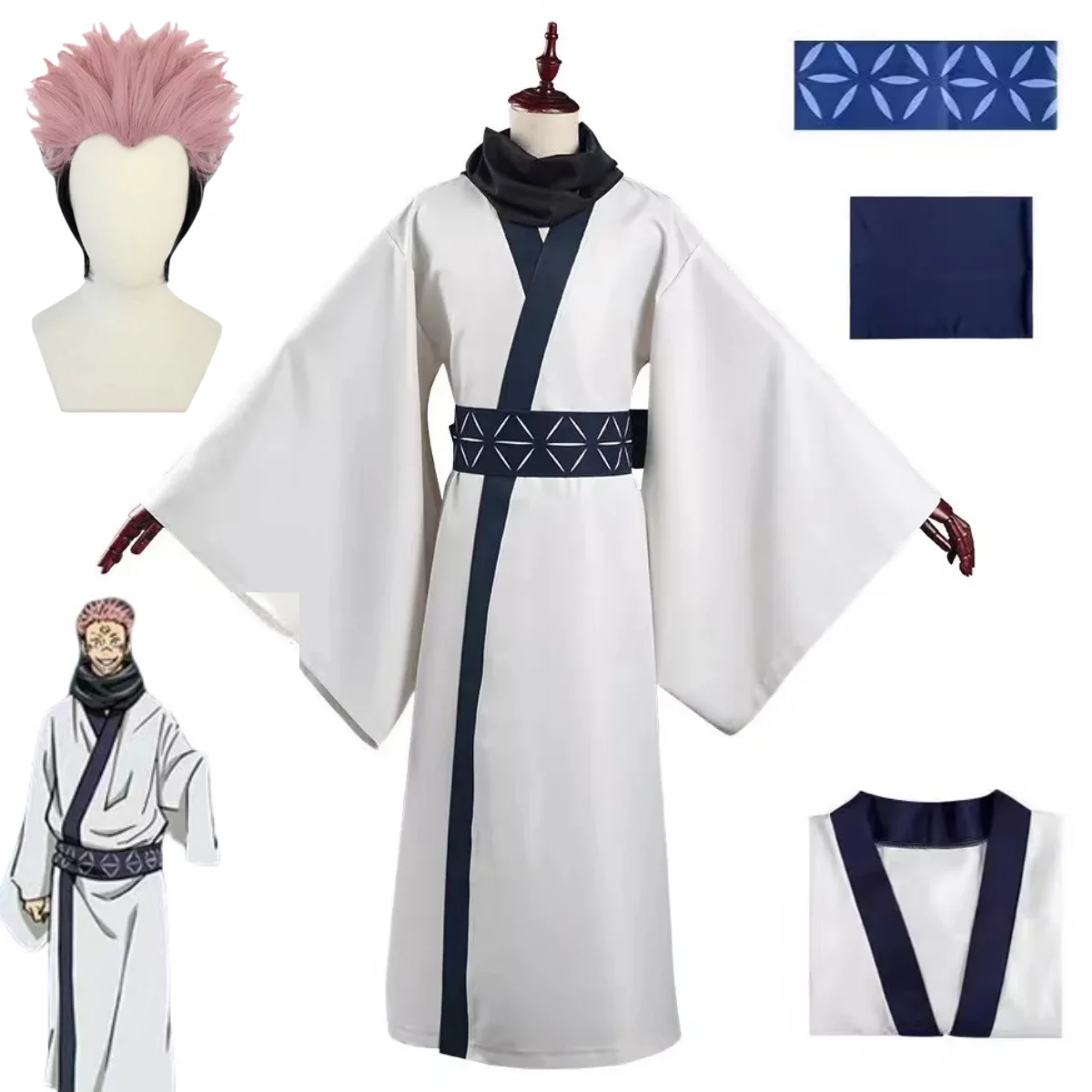 Anime Jujutsu Kaisen Ryomen Sukuna Cosplay Costume  Halloween Party Uniform Role Play Full Set Women Men Adult