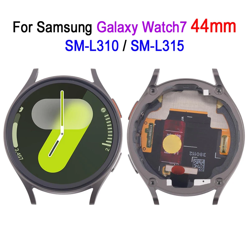 Tela super amoled original com moldura para Samsung Galaxy Watch7 44mm SM-L310 SM-L315, substituição de tela de toque de exibição de relógio