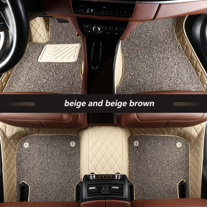 Luxurious Double-layer Style Custom Car Floor Mat for Mercedes GLE Coupe 5 Seat 2015-2019 Year Interior Details Car Accessories