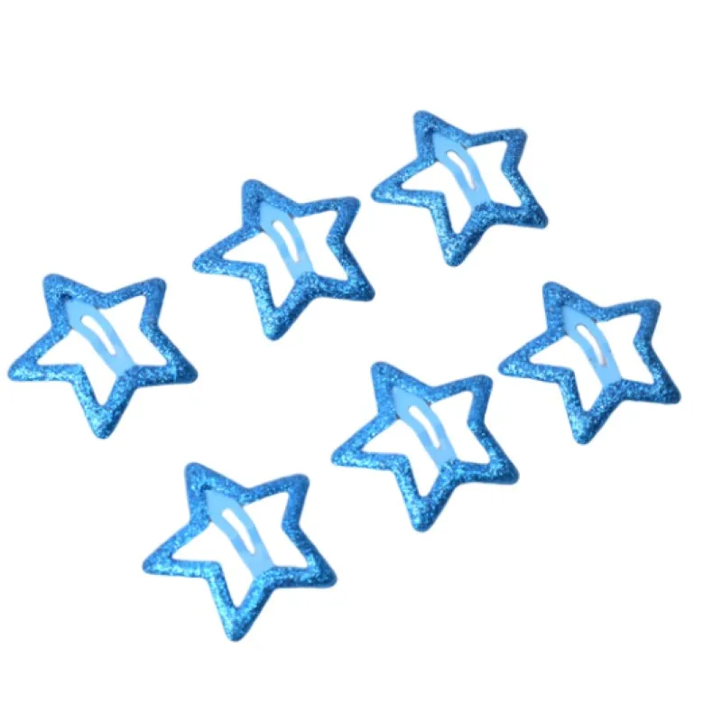 5/10 Stück Y2K BB Glitzer-Stern-Haarspangen Mädchen Bunte Kawaii Haarklammern Kinder Metall-Schnappclips Kopfschmuck Haarschmuck Accessoires – Detail 7