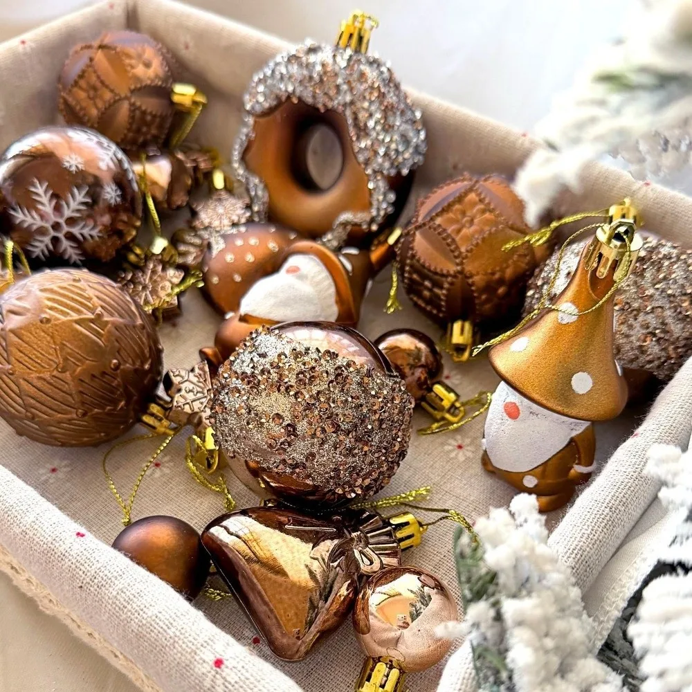 22Pcs/Set Durable 6CM Christmas Ball Shiny Creative Christmas Tree Balls Xmas Baubles Showcase