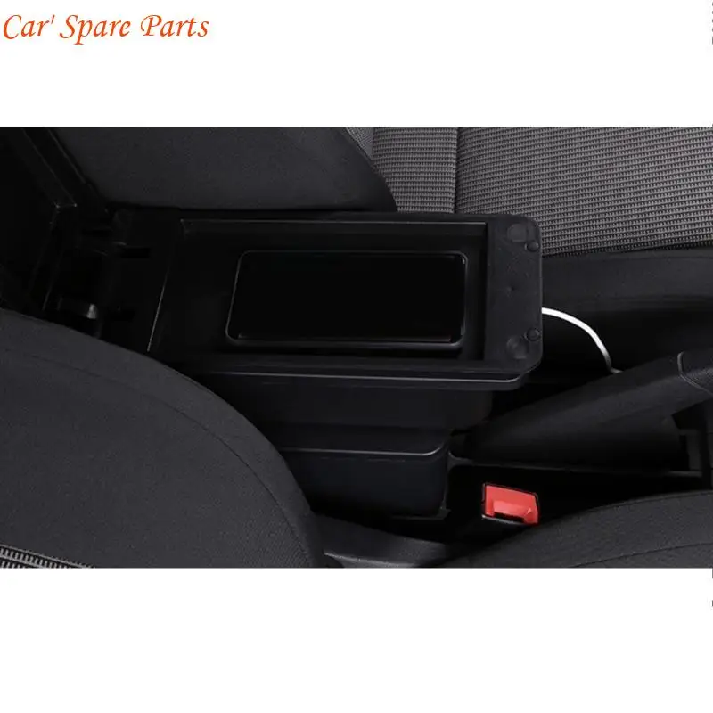 

Y4UA Car Armrest Box Arm Rest Storage Box for Fiesta Center Console Box