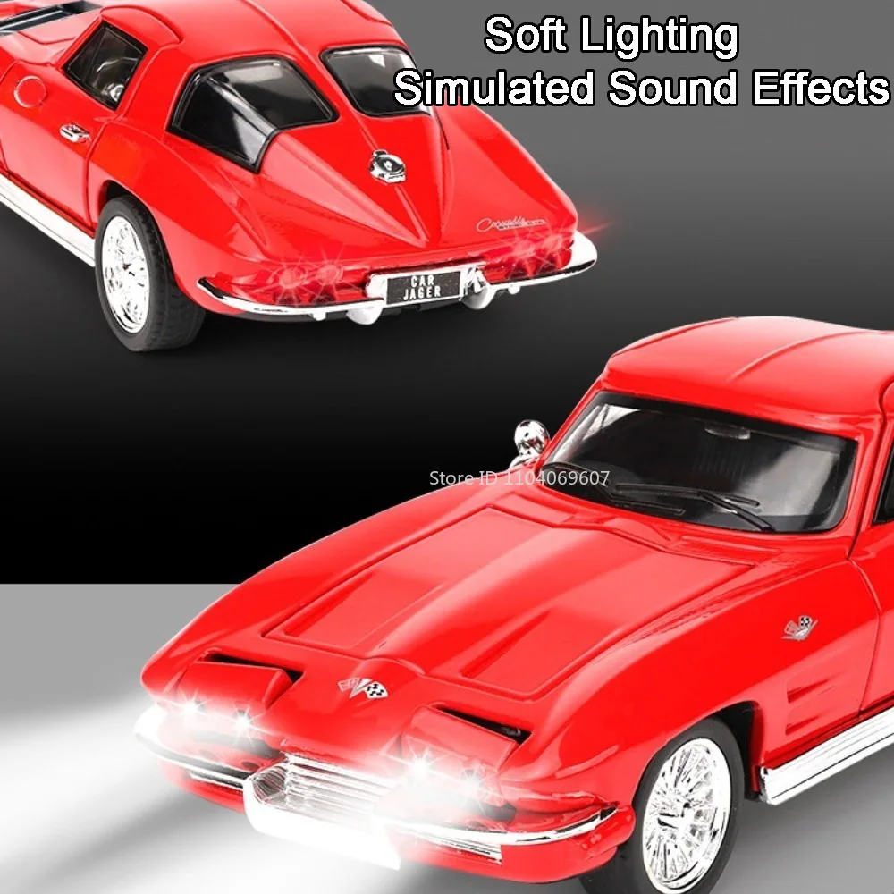 Modèle de voiture Cobra C2 échelle 1:32, jouet en alliage moulé sous pression, musique légère, voitures de sport, modèles d'absorption des chocs, jouets, article décoratif