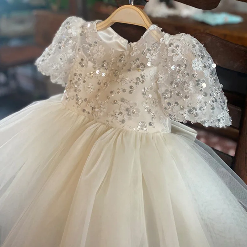 

Children's dress, little host, piano performance dress, high-end foreign princess tutu skirt, little girl's first birthday skirt