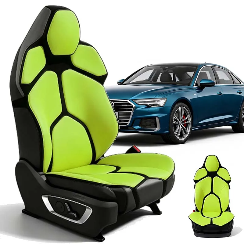 For Audi A6 1994-2026 Ergonomic Mesh Lumbar Support Cushion Massage Back Pad Breathable Car & Office Dual Use Auto Accessories