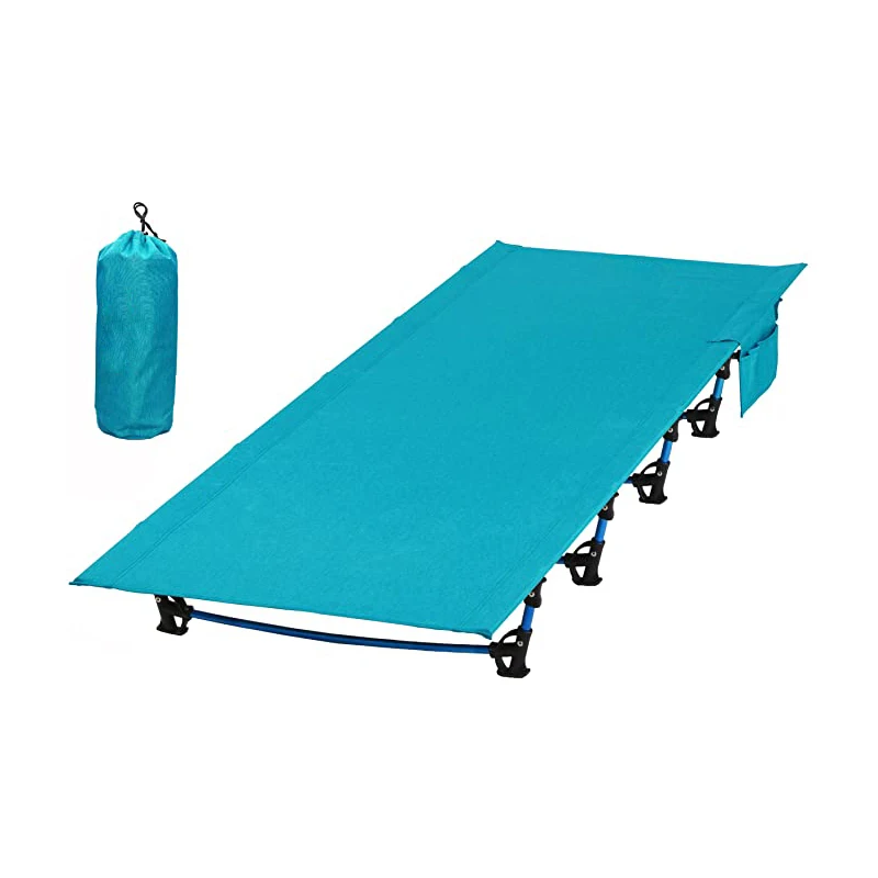 

Outdoor Portable Aluminium Camping Bed Ultralight Compact Folding Sleeping Bed Lightweight Camping Cot