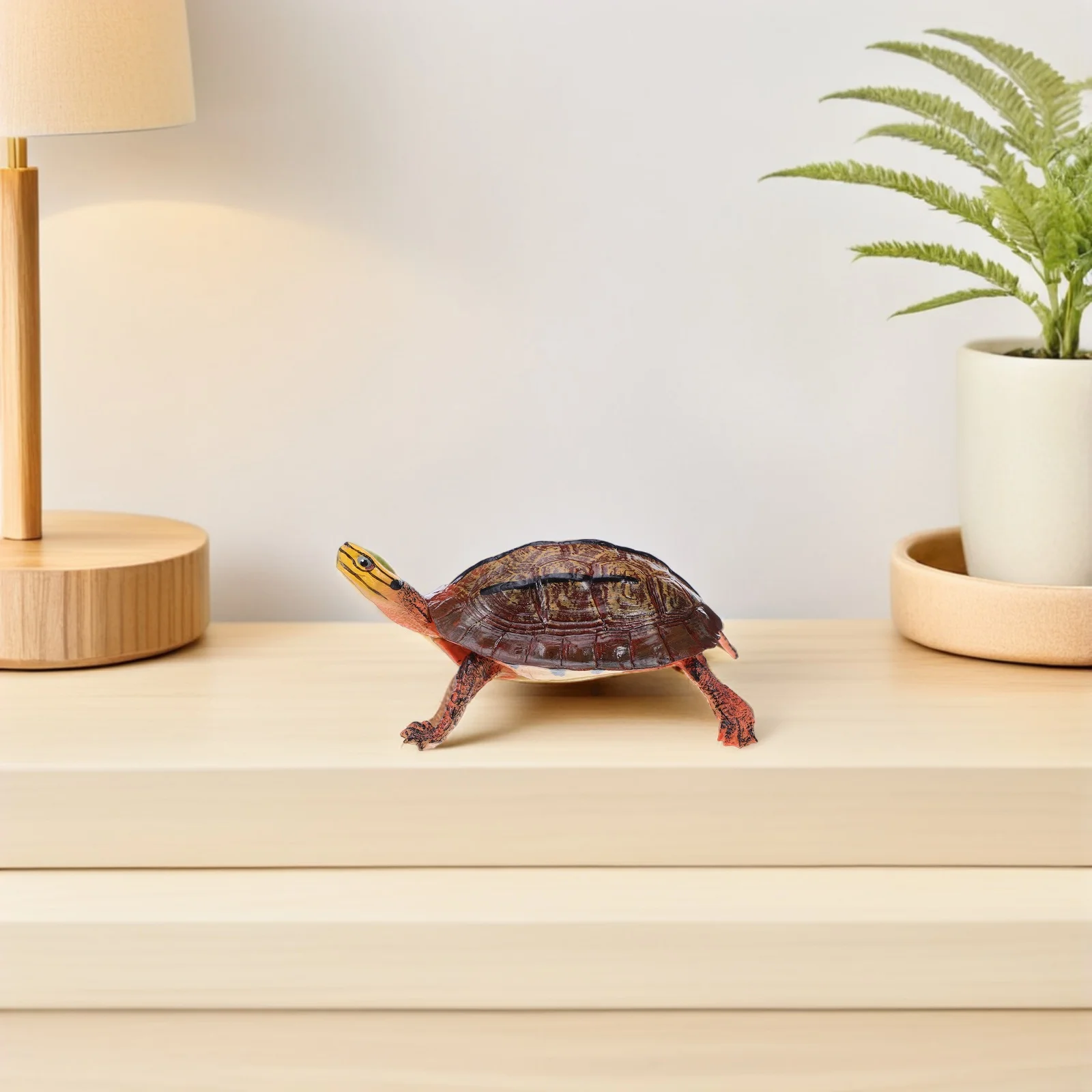 

1pcs Lifelike Simulated Turtle Figurine Model Decoration Miniature Plastic Animal Figure Garden Balcony Aquarium Turtle Statue