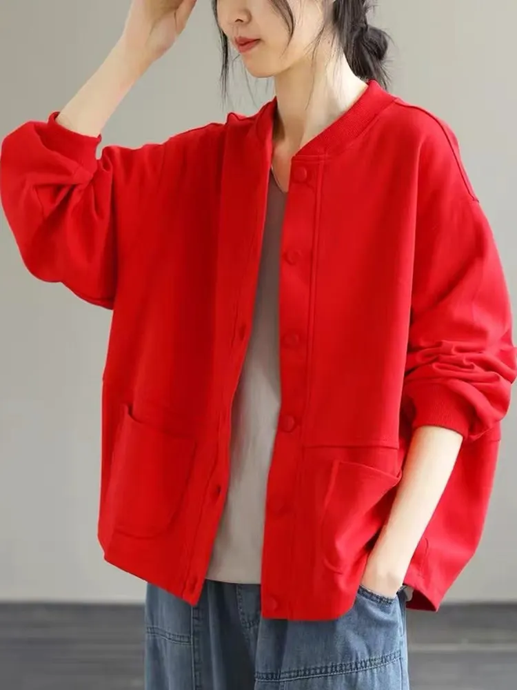 حجم كبير المرأة عادية متعددة الاستخدامات Jaet 2025 ربيع جديد الكورية بسيطة العمر-Defng ort البيسبول Sle الأعلى #2