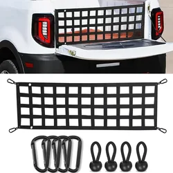 Car Trunk Organizer Net UV Protection Pickup Truck Bed Cargo Mesh Tailgate Net Cargo Storage Netting Divider Car Accessories