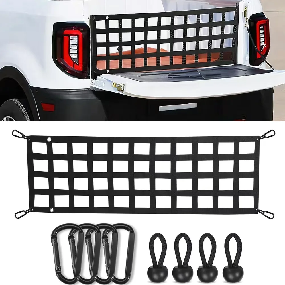 Organizer do bagażnika samochodowego Siatka chroniąca przed promieniowaniem UV Pickup Truck Łóżko Cargo Mesh Siatka tylna Siatka do przechowywania ładunku Siatka rozdzielająca Akcesoria samochodowe