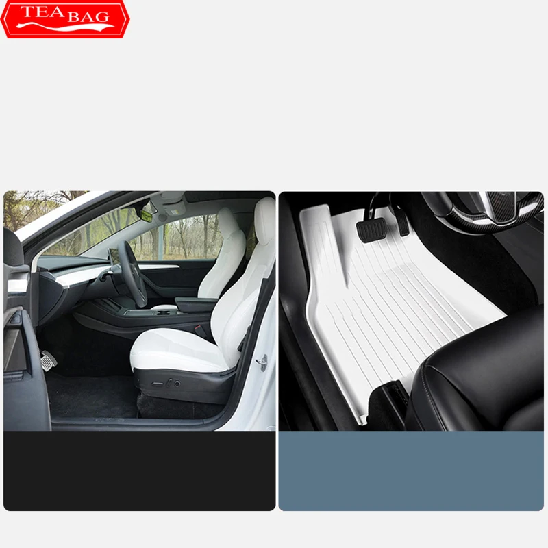 For Tesla Model 3 Model Y 2021-2024 Car Styling Floor Mats Special TPE Material Waterproof Trunk Mat Auto Interior Accessories