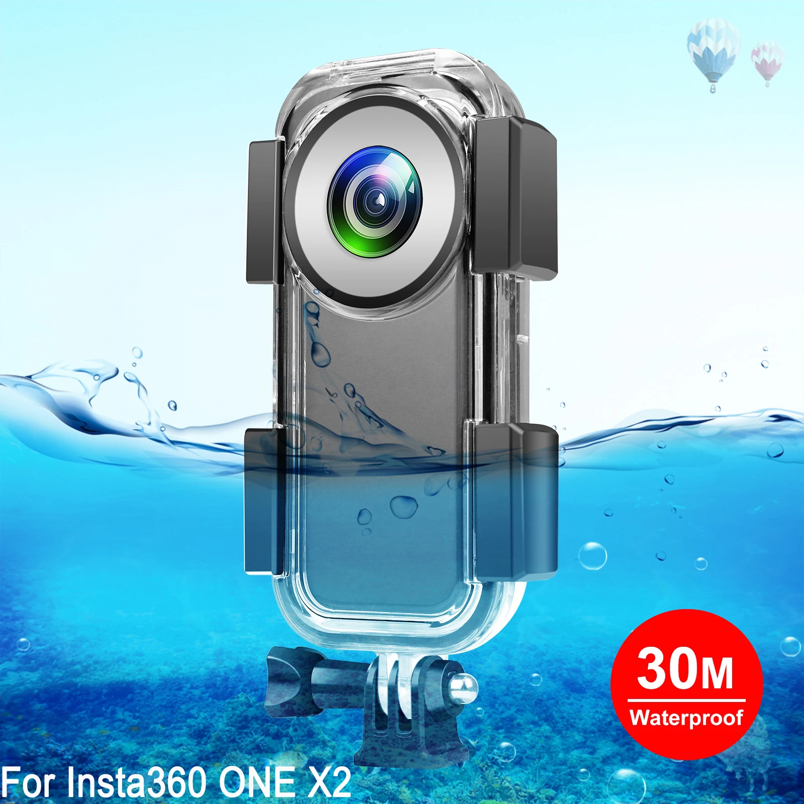 PULUZ 30m Underwater Waterproof Housing Case for Insta360 ONE X2 Diving Cover Accessories