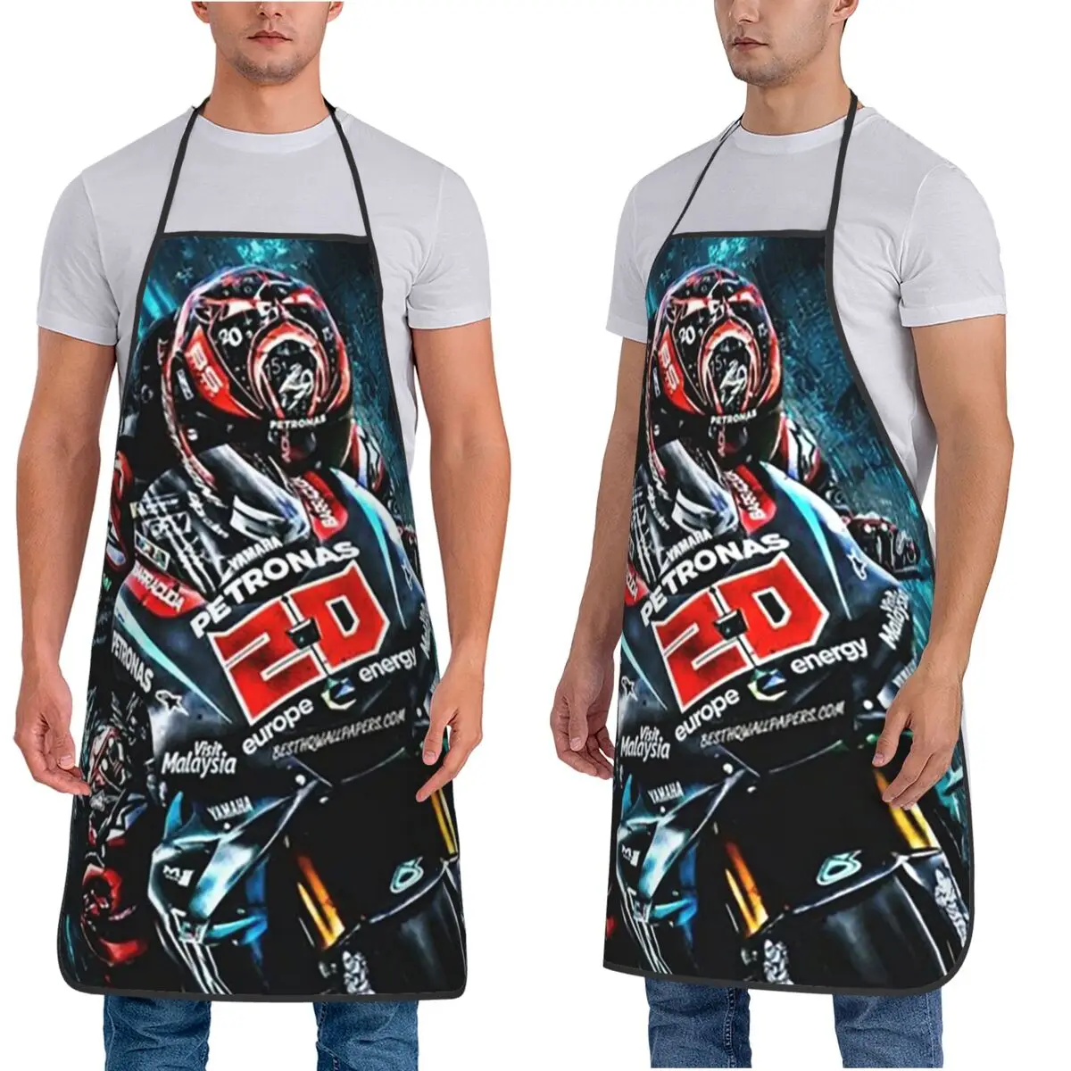 Fabio Quartararo French Motorcycle Racer Aprons Chef Cooking Cuisine Tablier Waterproof Bib Kitchen Cleaning Pinafore