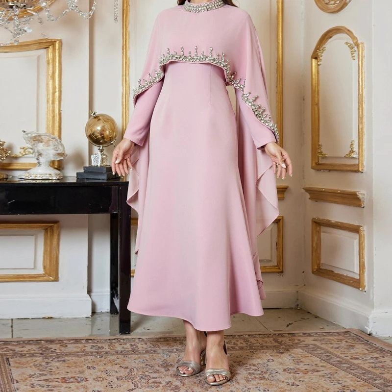 

Elegant Evening Dress 2025 Spring and Autumn Beading Heavy Industry Long Women's Dress